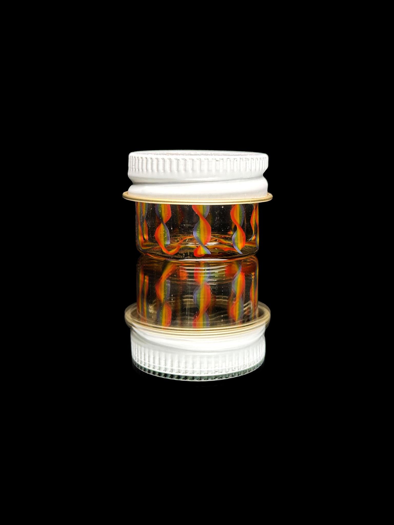 Empty 1 Glass Cane Worked Micro Jar
