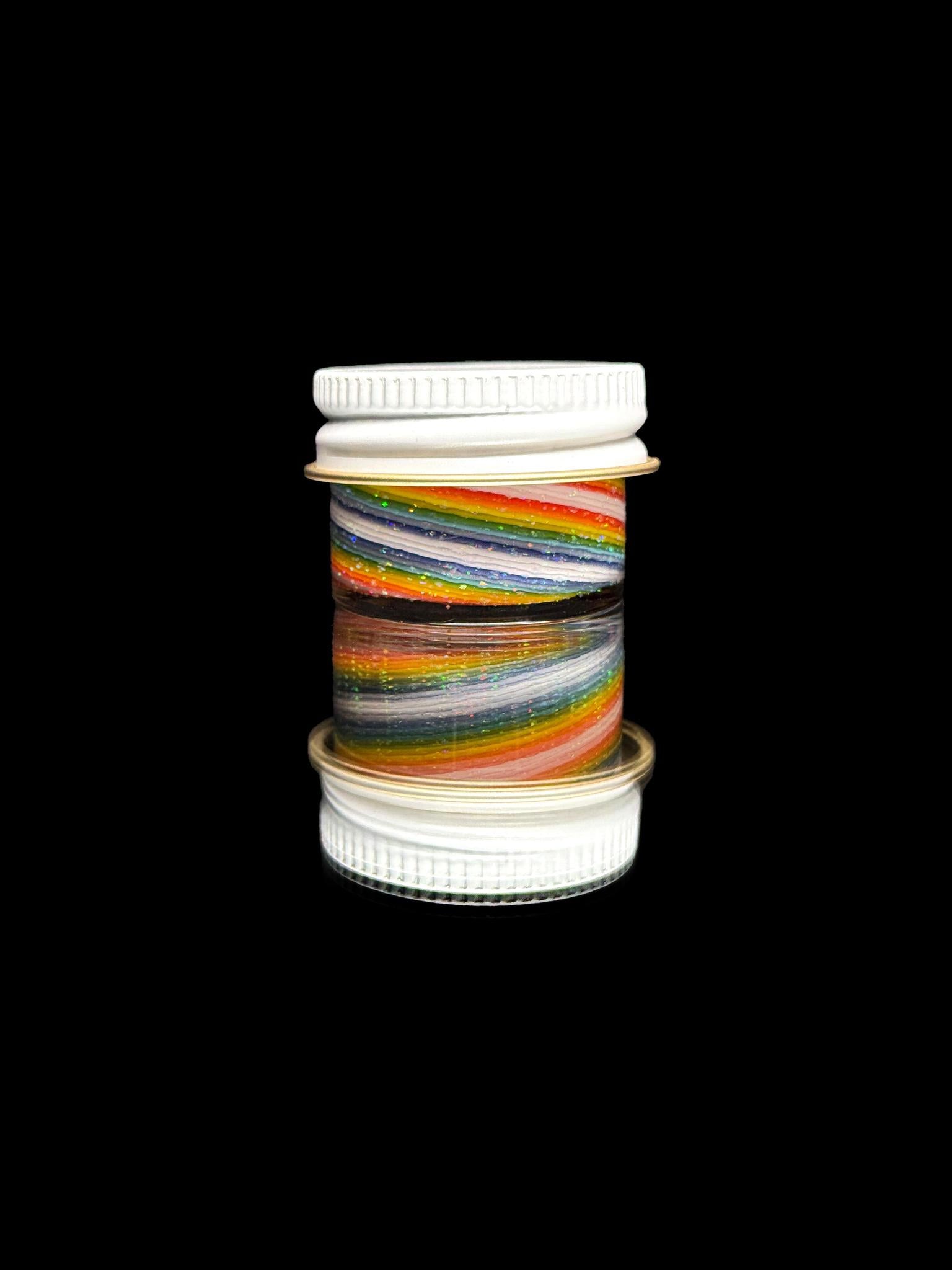 Empty 1 Glass Opal Spiral Micro Jar