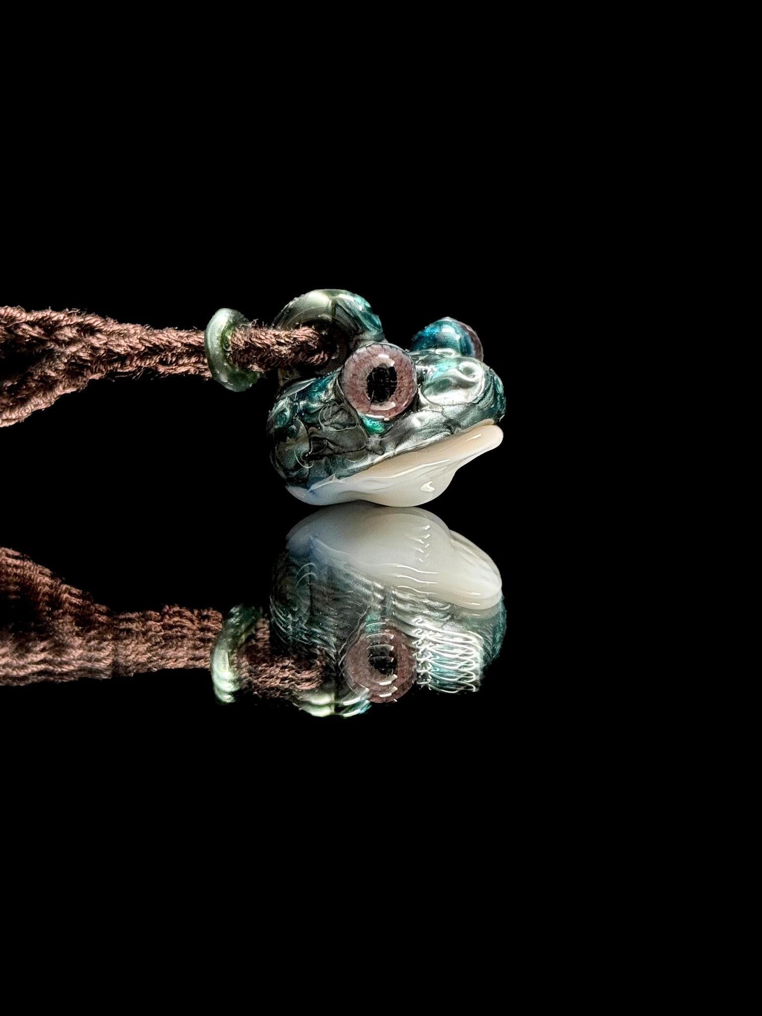 Kentaro Glass Frog Head Pendant