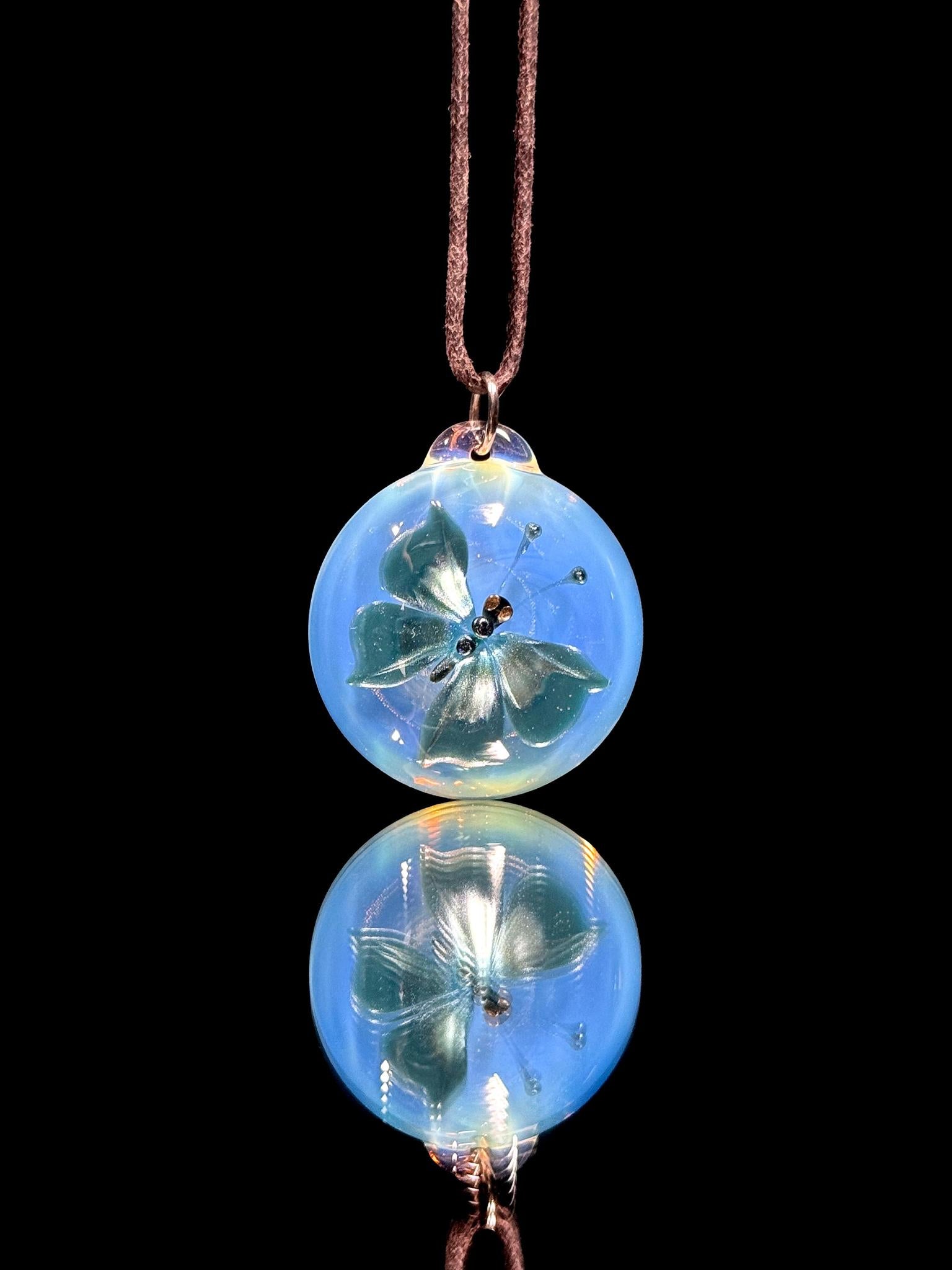 Florin Glass Butterfly Pendant