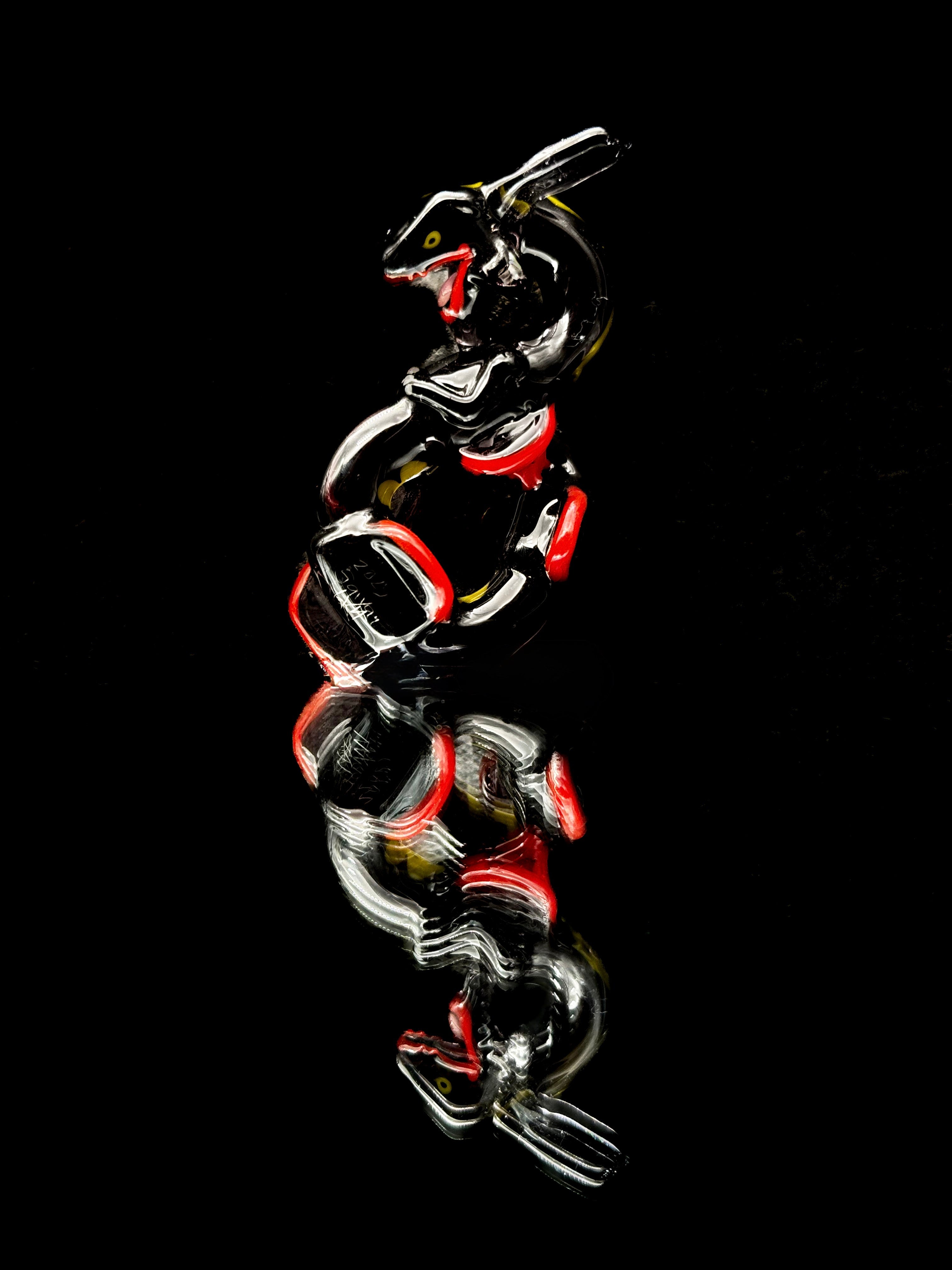 Saiyan Shiny Rayquaza Glass Pendant