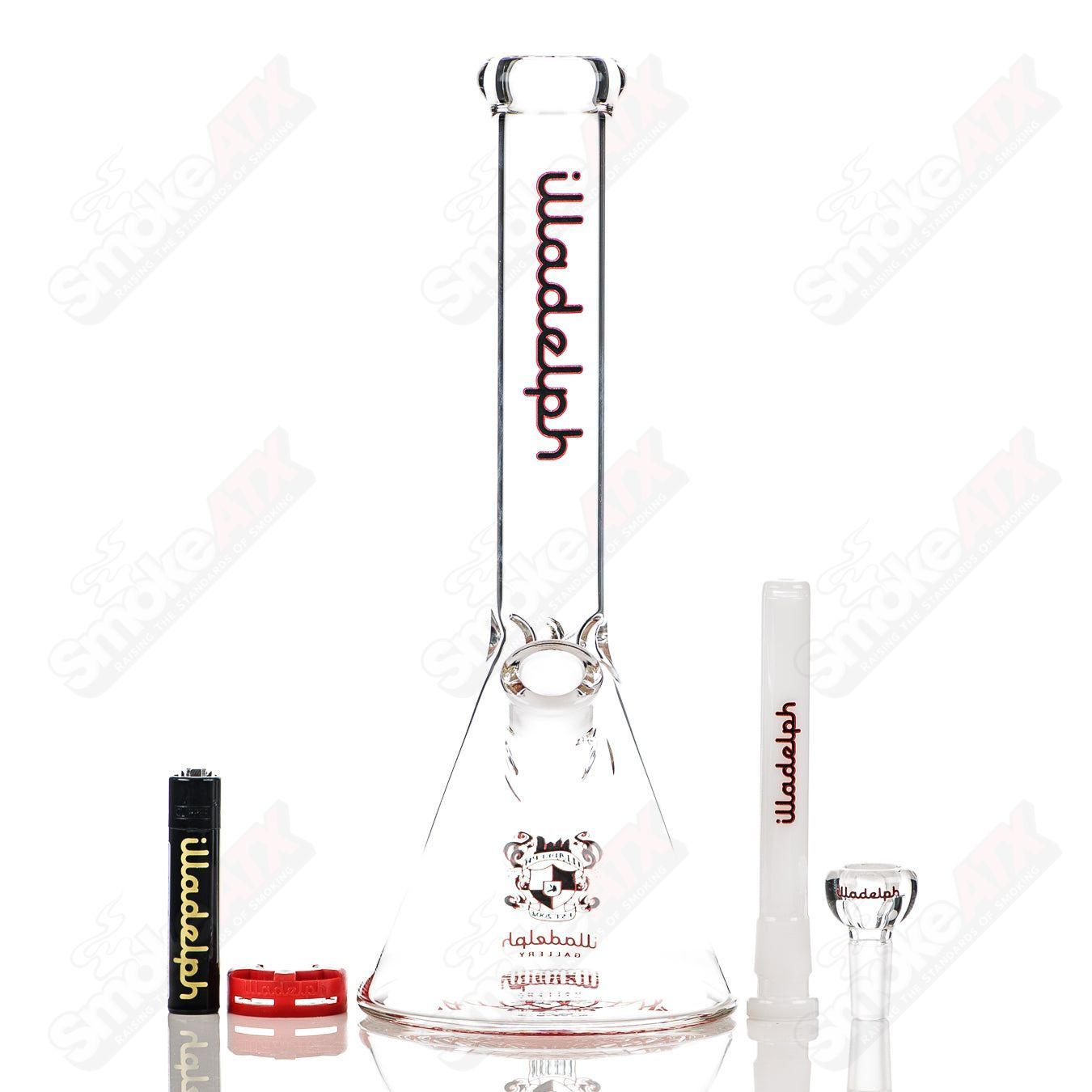 12" 5mm (Black/Red) Mini Beaker Illadelph