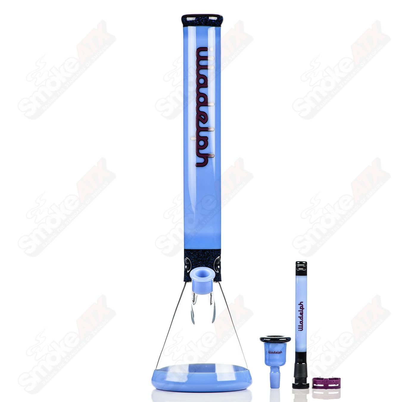 Illadelph Crushed opal & Milky Blue Spiral Beaker