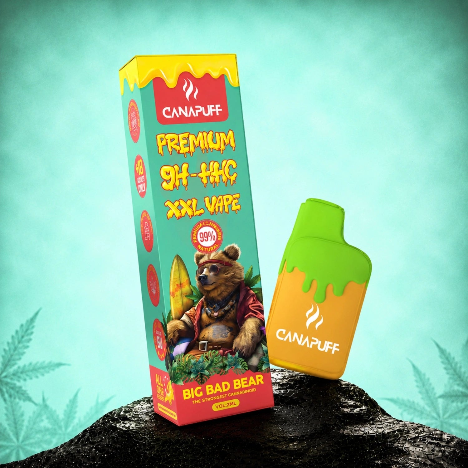 9H-HHC XXL Vape Big Bad Bear 99% 2ml
