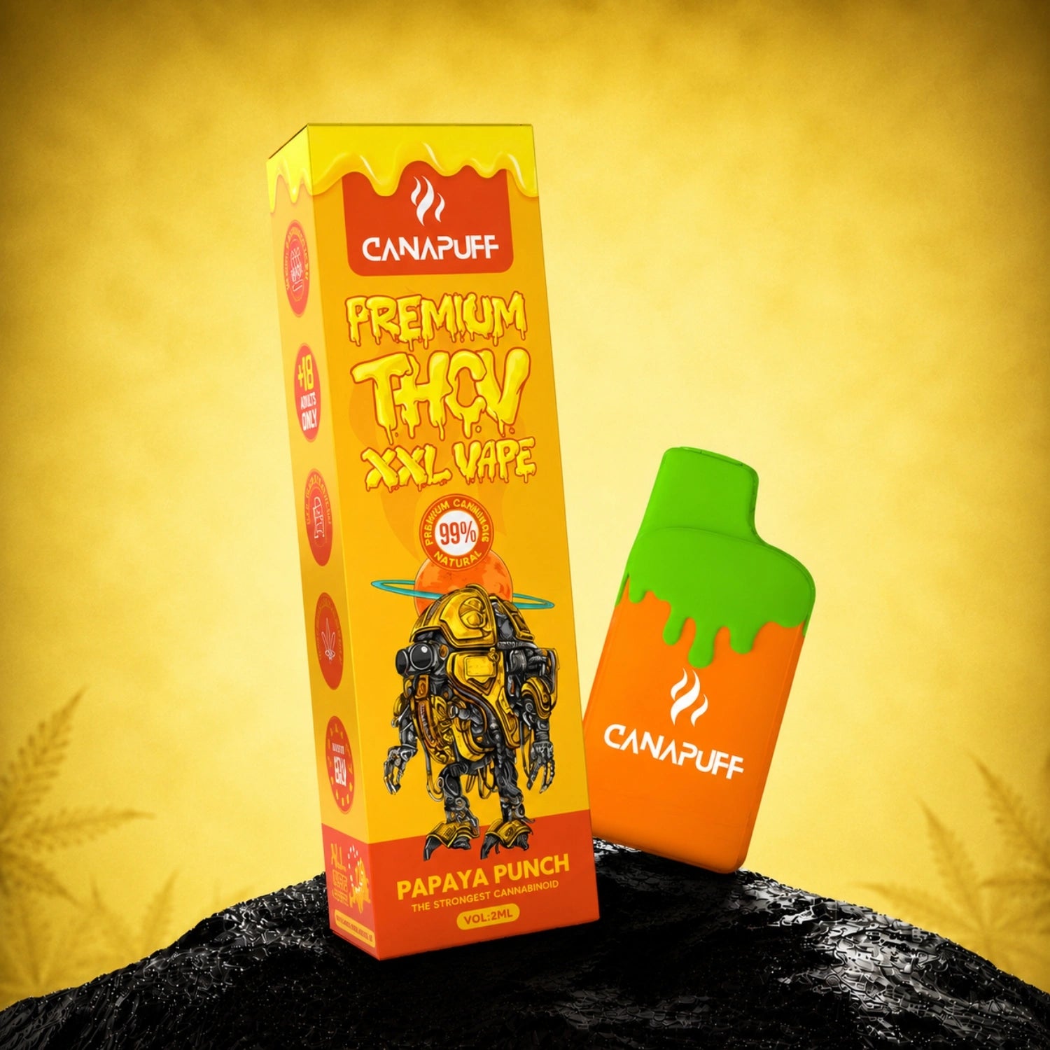THCv XXL Vape Papaya Punch 99% 2ml
