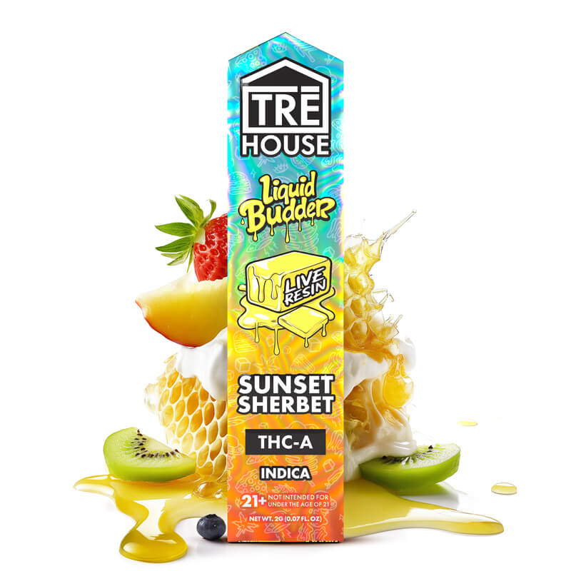 Sunset Sherbet - Live Resin Liquid Budder Indica THC-A Vape Pen - 2g