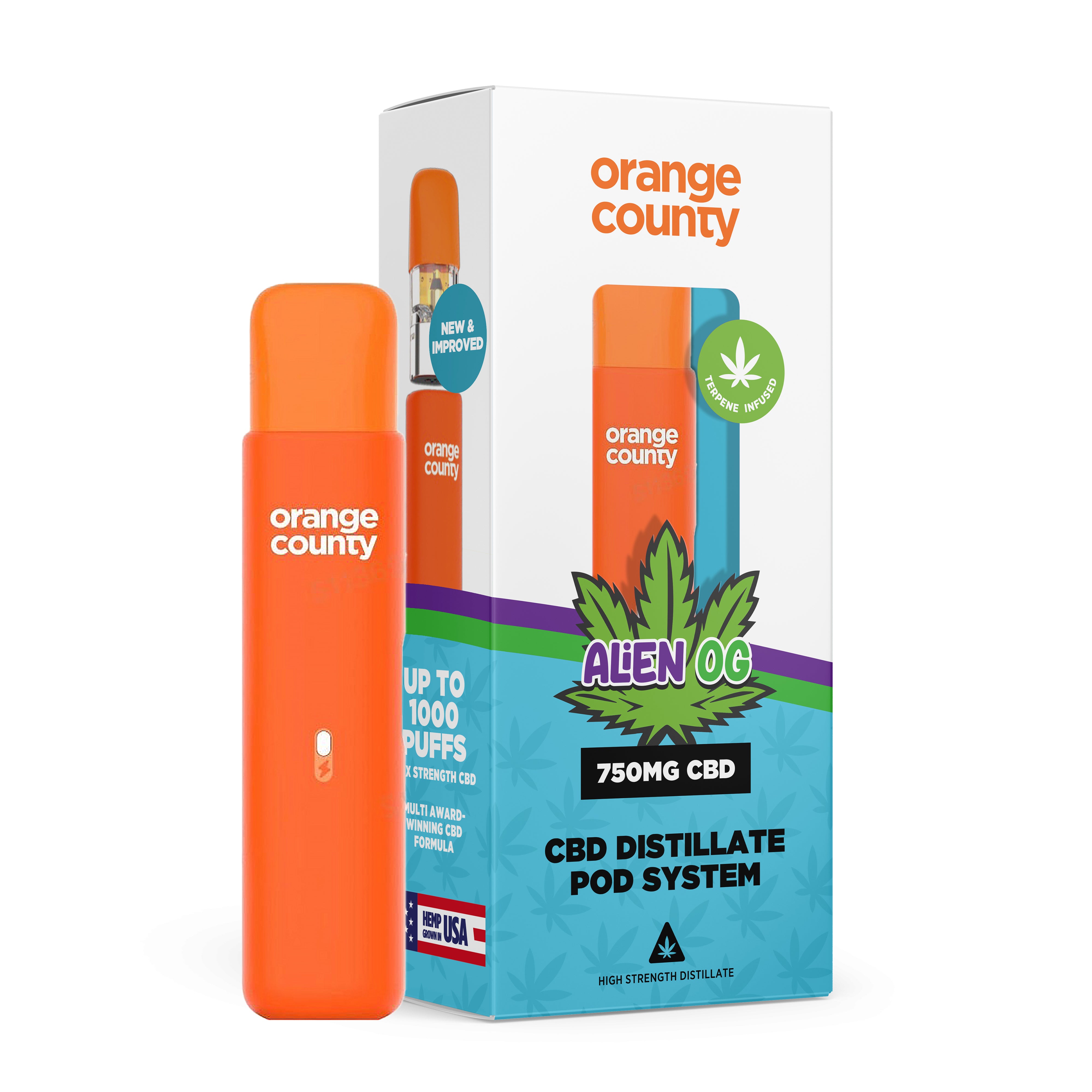 Alien OG 1ml rechargeable CBD Vape Pen - (750mg)