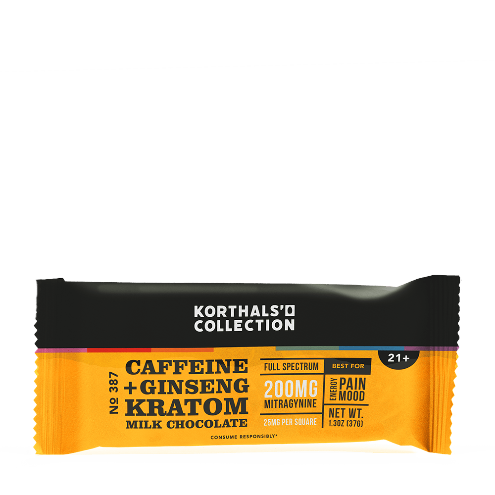 No 387 Caffeine + Ginseng Kratom Chocolate Bar