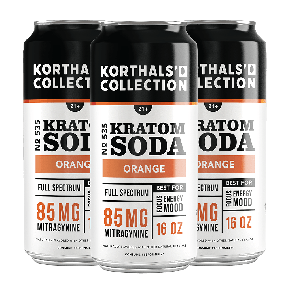 No. 535 Kratom Soda - Orange, 4 Pack